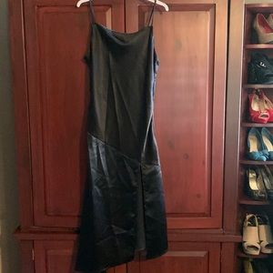 Pinch asymmetrical slip dress